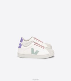 שרוכי esplar עור ללא כרום לבן matcha lavande Veja JFNVR330 ילדים נעליים