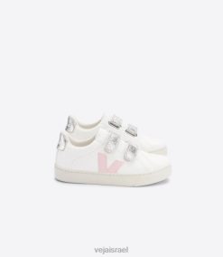 esplar chromeless עור לבן עלה כותרת כסף Veja JFNVR323 ילדים נעליים